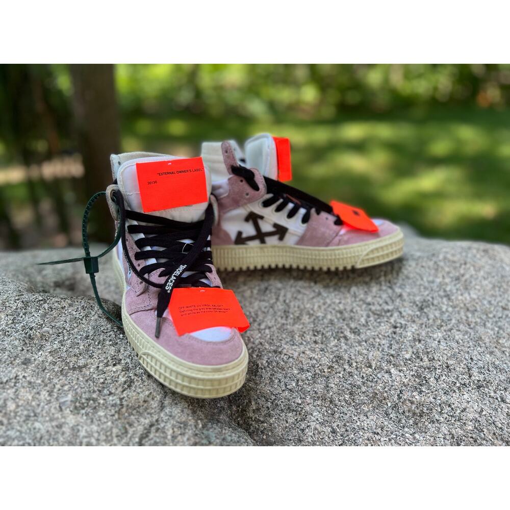 OFF-WHITE 3.0 Off-Court sneakers in lilac/white suede mix